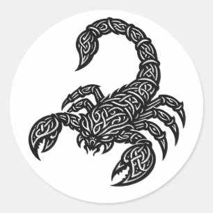 Skorpion Skorpion-Siegel — Mythische Zodiac-Tinte Runder Aufkleber