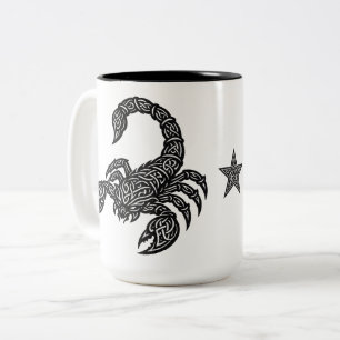 Skorpion Skorpion-Siegel — Mythische Zodiac-Tinte Zweifarbige Tasse