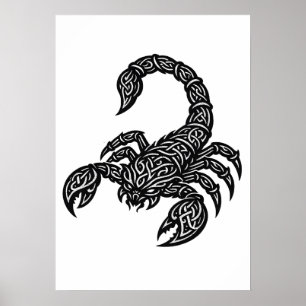 Skorpion Skorpion Sigil — Mythische Zodiac-Tintear Poster