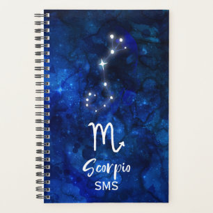 Skorpion-Sternbild Blaue Galaxie Monogramm Planer