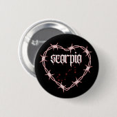 Skorpion Sternbild Gothic Dunkle Edgy Geburtstag Button (Vorne & Hinten)