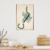 Skorpion Sternbild Kunstdruck Antik Poster (Küche)