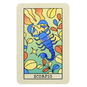 Skorpion-Sternzeichen Abstract Art Vintage Magnet