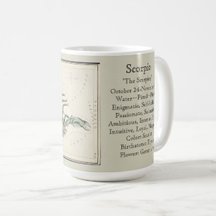 Skorpion Sternzeichen Antike Astronomische Karte Kaffeetasse