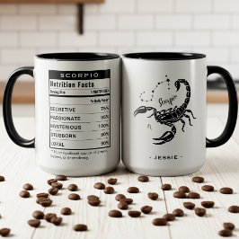 Skorpion-Sternzeichen Astrologie Ernährungsfakten Tasse