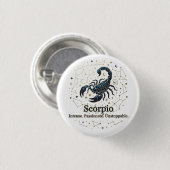 Skorpion-Sternzeichen-Button - Skorpion-Sternzeich Button (Vorne & Hinten)