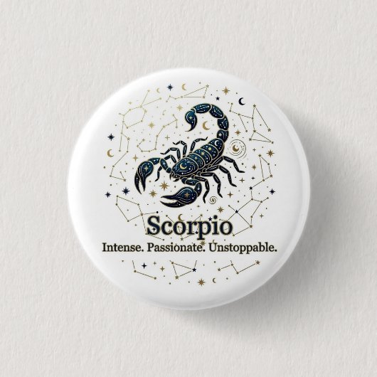 Skorpion-Sternzeichen-Button - Skorpion-Sternzeich Button (Vorderseite)