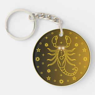 Skorpion-Sternzeichen-Emblem Minimales Himmelssy Schlüsselanhänger