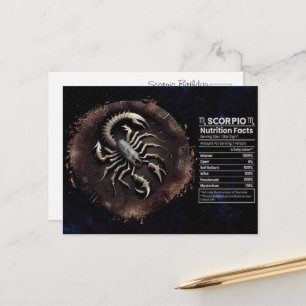 Skorpion-Sternzeichen-Geburtstagspostkarte Postkarte