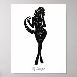Skorpion Sternzeichen Göttin Himmels Skorpion Schw Poster