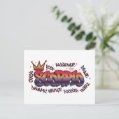 Skorpion-Sternzeichen-Graffiti Postkarte (Stehend Vorderseite)