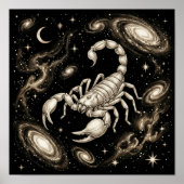 Skorpion-Sternzeichen Himmelsastrologie Poster (Vorne)