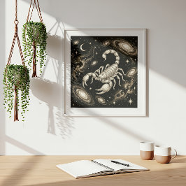 Skorpion-Sternzeichen Himmelsastrologie Poster