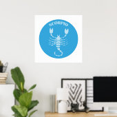 Skorpion, Sternzeichen, Horoskop, Astrologie Poster (Heimbüro)