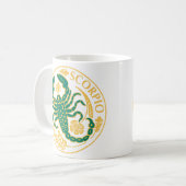 Skorpion Sternzeichen Kaffeetasse (Vorderseite Links)