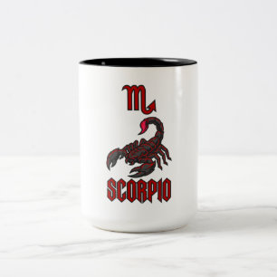 Skorpion Sternzeichen Karmesinroter Skorpion Kosmi Zweifarbige Tasse
