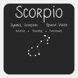 Skorpion Sternzeichen Konstellation Astrologie Ges Quadratischer Aufkleber