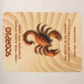 Skorpion-Sternzeichen Moderne 3D-Astrologie-Design Sherpadecke (Vorderseite (Horizontal))