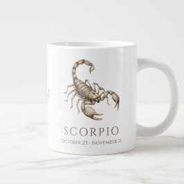 Skorpion Sternzeichen Personalisierter Name & Gebu Jumbo-Tasse