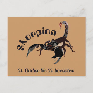 Skorpion Sternzeichen Postkarte