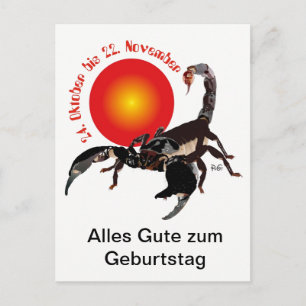 Skorpion Sternzeichen Postkarte