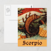 Skorpion-Sternzeichen Postkarte (Vorne/Hinten)