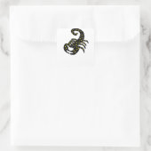 Skorpion Sternzeichen Silhouette Quadratischer Aufkleber (Tasche)