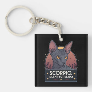 Skorpion Sternzeichen Sphynx Katze Stille Tödliche Schlüsselanhänger