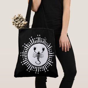 Skorpion-Sternzeichen-Symbol mit strahlendem Stern Tasche