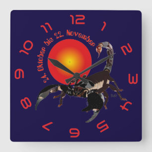 Skorpion - Sternzeichen Uhr
