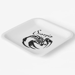 Skorpion-Sternzeichen und -Symbol Pappteller