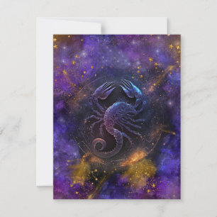 Skorpion-Sternzeichen Wasserfarben-Design Mitteilungskarte