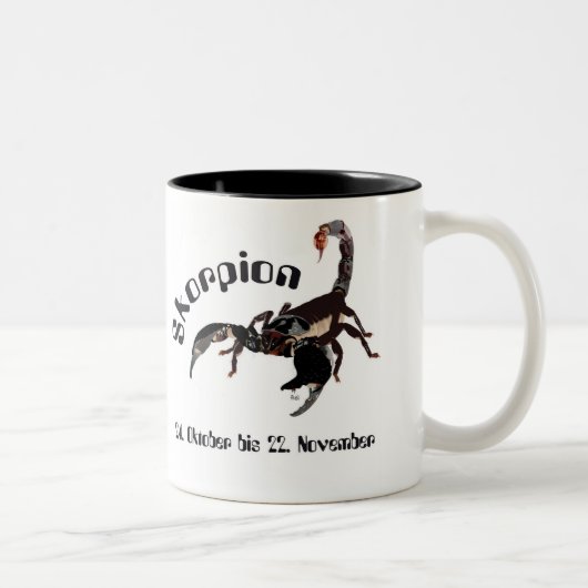 Skorpion — Sternzeichen Zweifarbige Tasse (Rechts)