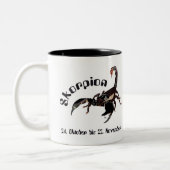 Skorpion — Sternzeichen Zweifarbige Tasse (Links)
