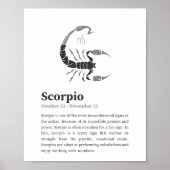 Skorpion-Sternzeichenposter Poster (Vorne)