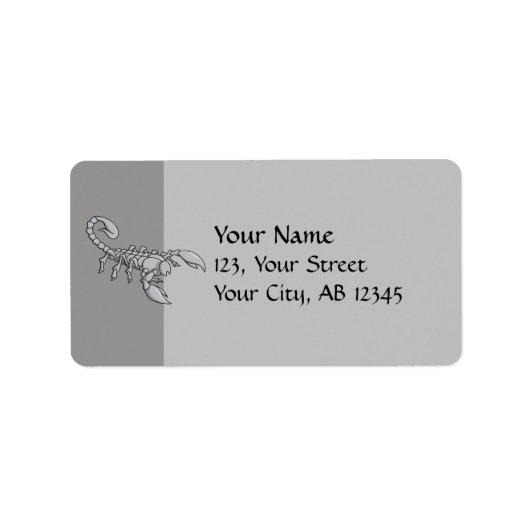 Skorpion-Symbol Adressaufkleber (Vorne)