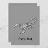 Skorpion-Symbol Einladung (Vorne/Hinten)