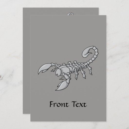 Skorpion-Symbol Einladung (Vorne/Hinten)