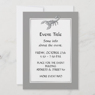 Skorpion-Symbol Einladung