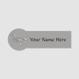 Skorpion-Symbol Namensschild