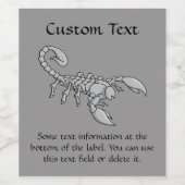 Skorpion-Symbol Weinetikett (Einzelnes Label)