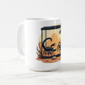 Skorpion Terrarium Lebensraum Kaffeetasse (Vorderseite Links)