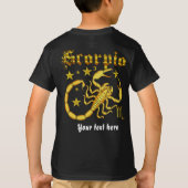 Skorpion-Tierkreis scherzt alle Arten dunkles T-Shirt (Rückseite)