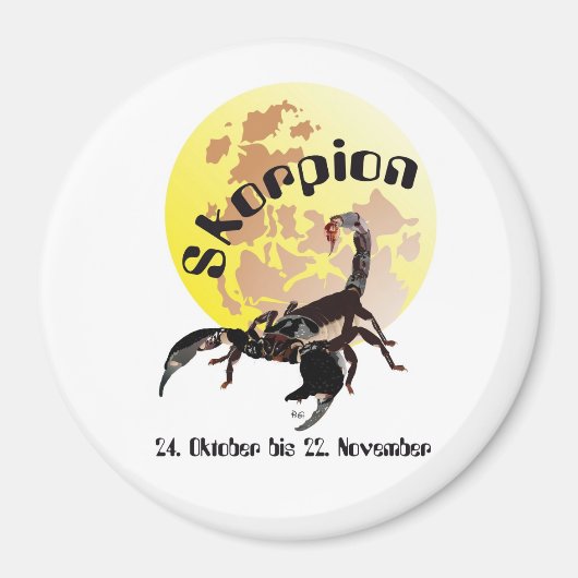 Skorpion - Tierkreiszeichen Magnet (Vorne)