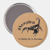 Skorpion - Tierkreiszeichen Magnet (Vorderseite/Rückseite)