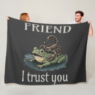 Skorpion und Frosch - Freund, ich vertraue dir Fleecedecke
