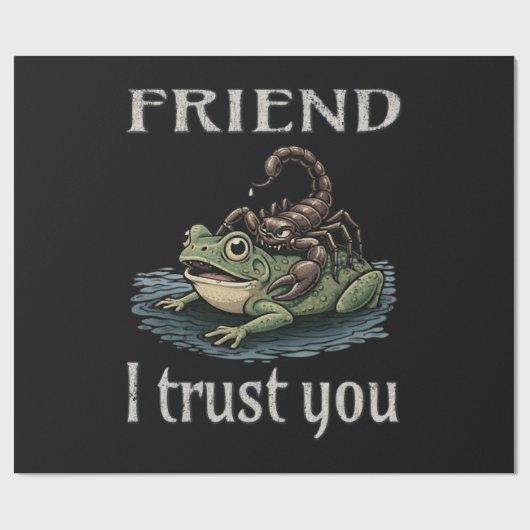 Skorpion und Frosch - Freund, ich vertraue dir Geschenkpapier (Flach)