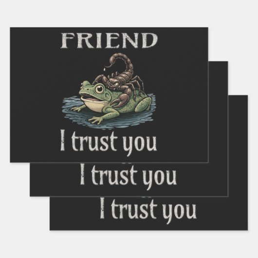 Skorpion und Frosch - Freund, ich vertraue dir Geschenkpapier Set (Set)