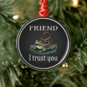 Skorpion und Frosch - Freund, ich vertraue dir Ornament Aus Metall