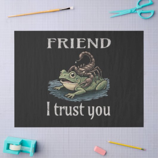 Skorpion und Frosch - Freund, ich vertraue dir Seidenpapier (Basteln)